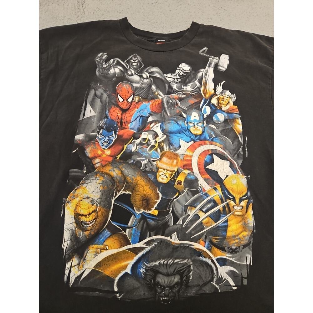 Marvel Vintage T Shirt 2xl Wolverine Spider Man Captain America Thor Thing